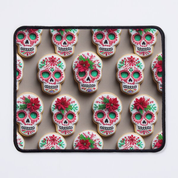 Item preview, Sugar Skulls Poinsettia Cookies designed and sold by cardinalhill.