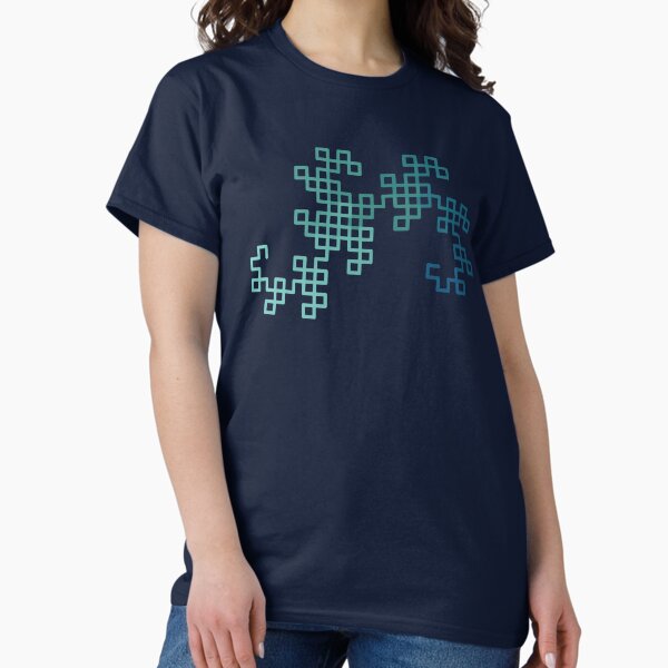 Vista previa del artículo con la obra «Curva fractal de dragón: degradado de 8 pasos», diseñado y vendido por joshdbb.