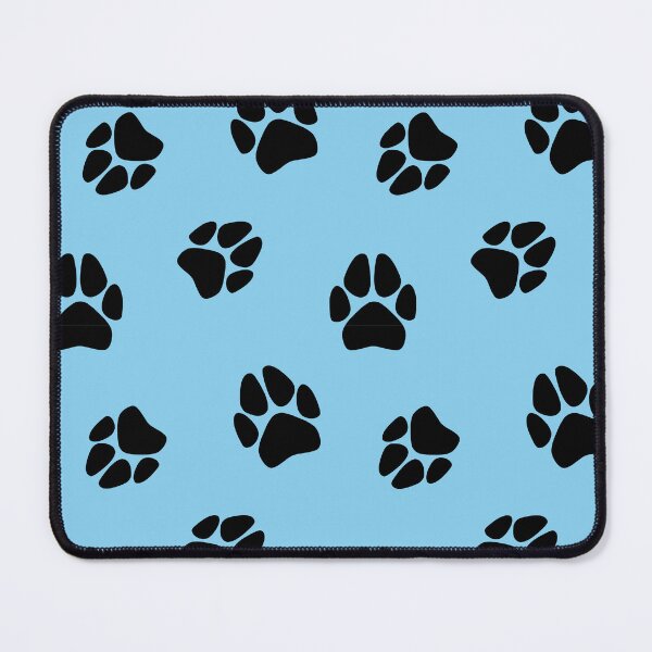 Item preview, Black Paw Print Pattern (Blue) designed and sold by SolGalaxyDesign.