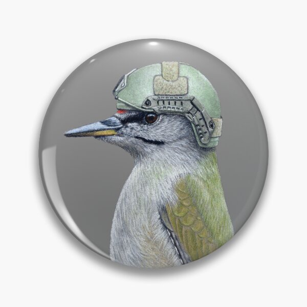 Item preview, pájaro carpintero de cabeza gris designed and sold by Nemonvmv.