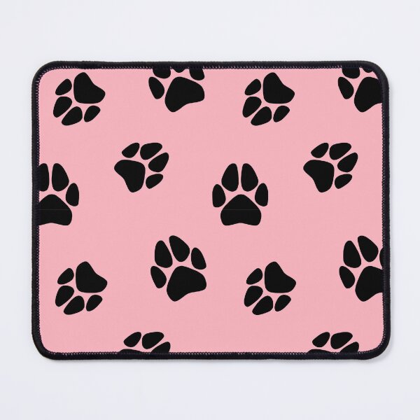 Item preview, Black Paw Print Pattern (Pastel Pink) designed and sold by SolGalaxyDesign.