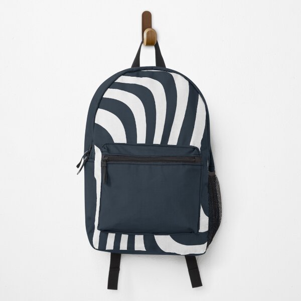 Item preview, Dark blue grey wavy lines geometric pattern designed and sold by by-jwp.