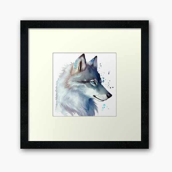 Portrait of a Wolf Framed Art Print