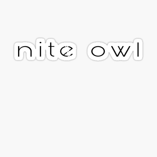Nite owl in black Sticker