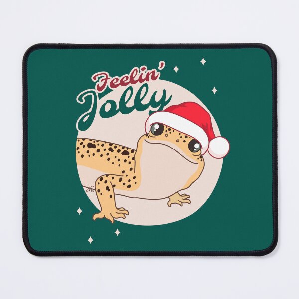 Item preview, Snake Eyes Eclipse Leopard Gecko, Christmas Edition! Feelin Jolly! Green BG designed and sold by anacecilia.