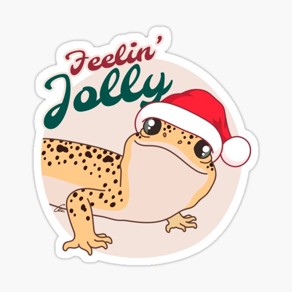 Item preview, Snake Eyes Eclipse Leopard Gecko, Christmas Edition! Feelin Jolly! Green BG designed and sold by anacecilia.