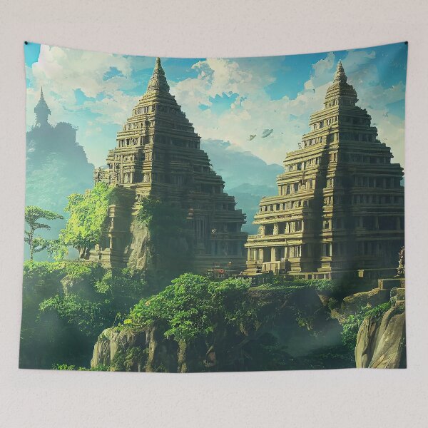 Item preview, Temple Complex in the Mountains designed and sold by OccultDreams.