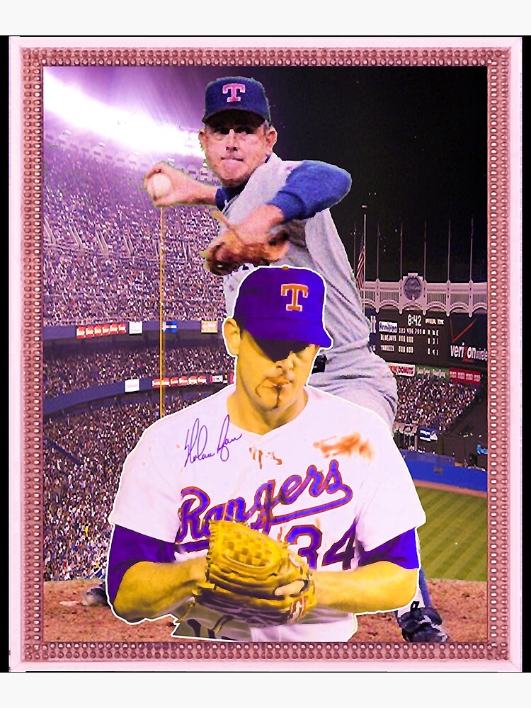 Nolan Ryan Bloody Face Poster, Baseball Legends Poster