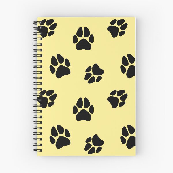 Item preview, Black Paw Print Pattern (Yellow) designed and sold by SolGalaxyDesign.
