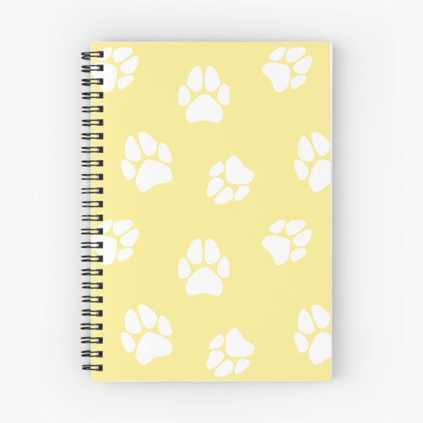 Item preview, White Paw Print Pattern (Yellow) designed and sold by SolGalaxyDesign.