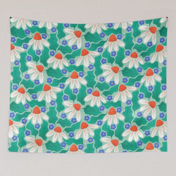Item preview, White Daisies on Mint designed and sold by RebeccaFlaherty.