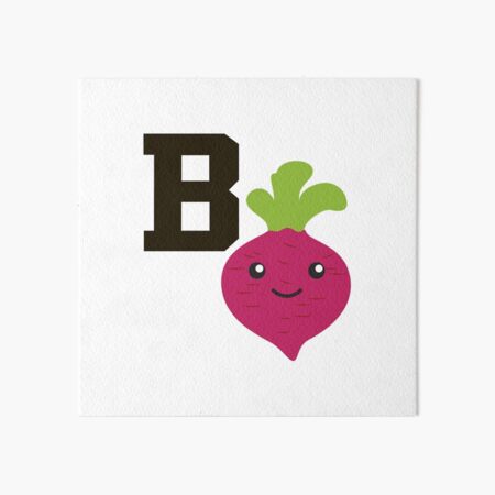 "Cute Kawaii B Is For Beet" Art Board Print By Eggtooth | Redbubble