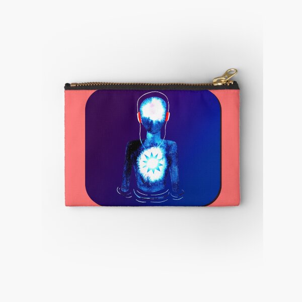 Item preview, Meditation Man w/ Headphones Purple Blue designed and sold by RealmsBeyond.