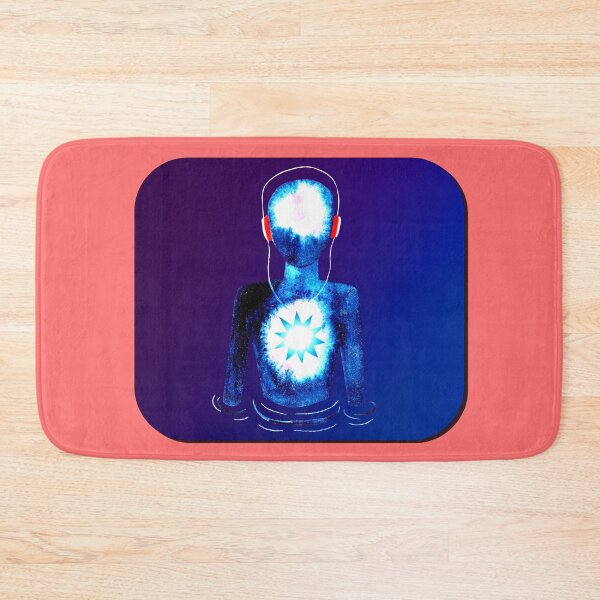 Item preview, Meditation Man w/ Headphones Purple Blue designed and sold by RealmsBeyond.