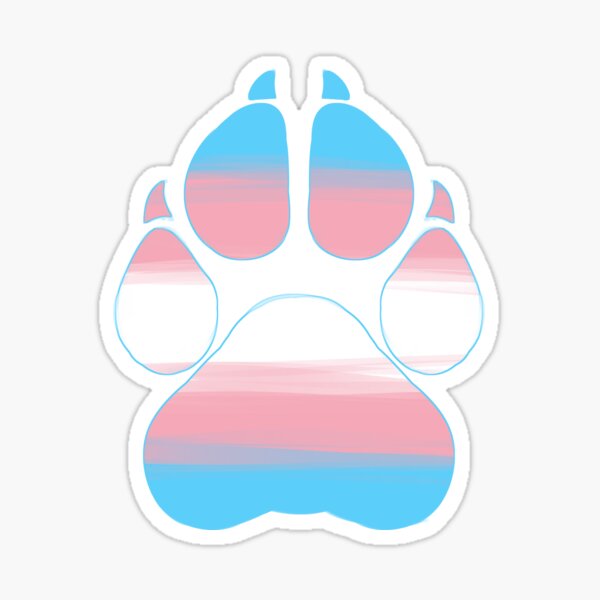 Pawprint - Trans Sticker