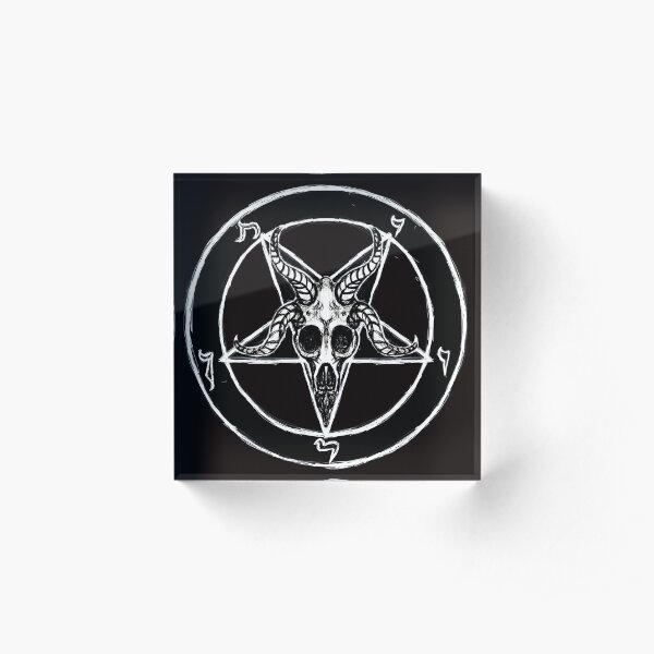 Baphomet Pentagram Acrylic Block