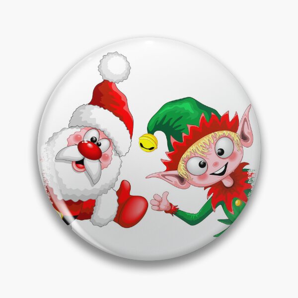 Item preview, Santa and Elf Happy Christmas Characters Thumbs Up designed and sold by BluedarkArt.