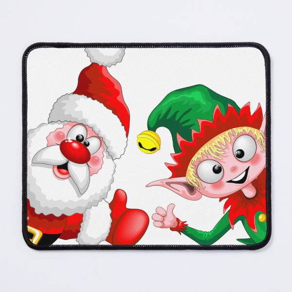 Item preview, Santa and Elf Happy Christmas Characters Thumbs Up designed and sold by BluedarkArt.