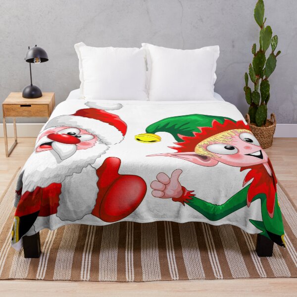 Item preview, Santa and Elf Happy Christmas Characters Thumbs Up designed and sold by BluedarkArt.