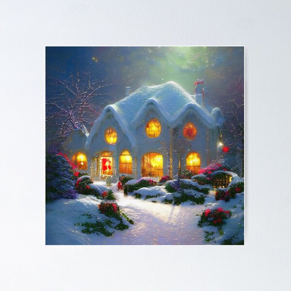 Item preview, Rural winter cottage designed and sold by AnnArtshock.