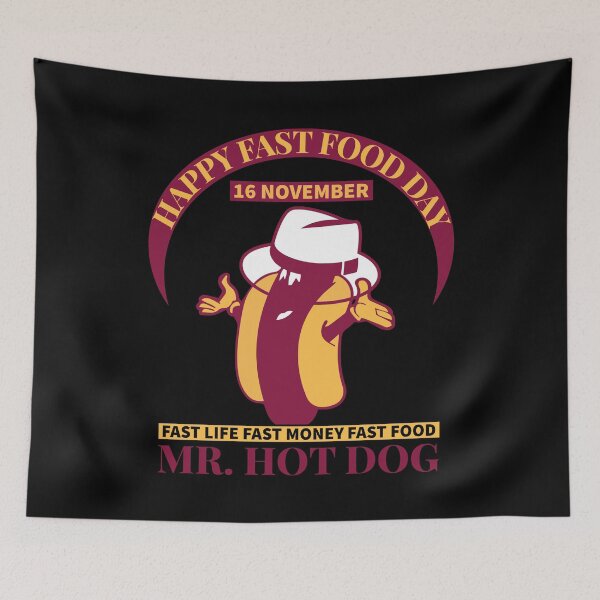 Item preview, HAPPY FAST FOOD DAY MR.HOT DOG| FUNNY COOL GIFT FOR FUST FOOD LOVERS| HOT DOG designed and sold by al21ex.