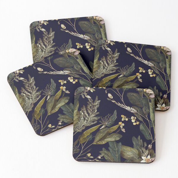 Item preview, Dark vintage botanical pattern designed and sold by Lenkooo.