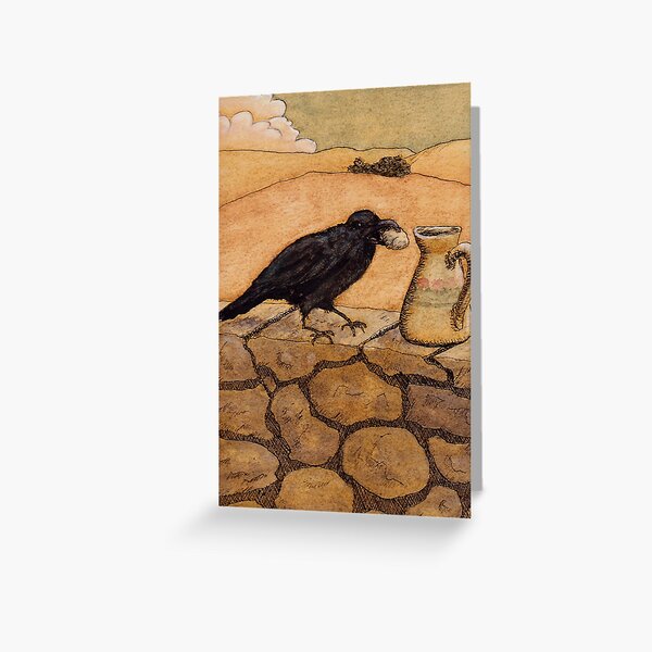 Item preview, Aesop's Fable Crow and Pitcher designed and sold by ShinyPennyArt.
