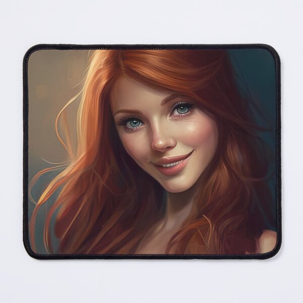 Item preview, Adorable drawing of a pretty redhair girl designed and sold by RK - Shop.