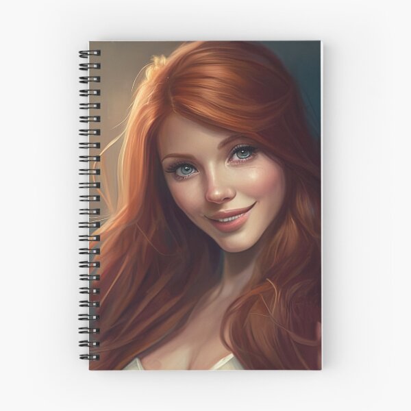Item preview, Adorable drawing of a pretty redhair girl designed and sold by RK - Shop.