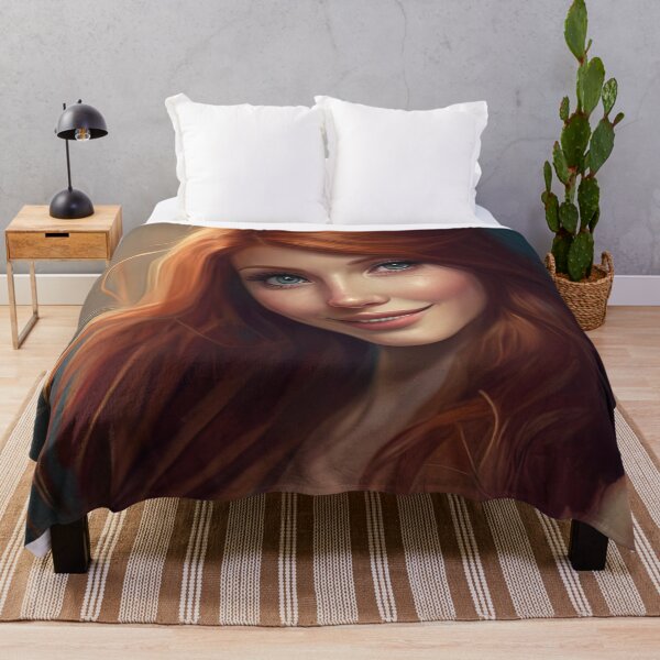 Item preview, Adorable drawing of a pretty redhair girl designed and sold by RK - Shop.