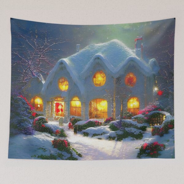 Item preview, Rural winter cottage designed and sold by AnnArtshock.