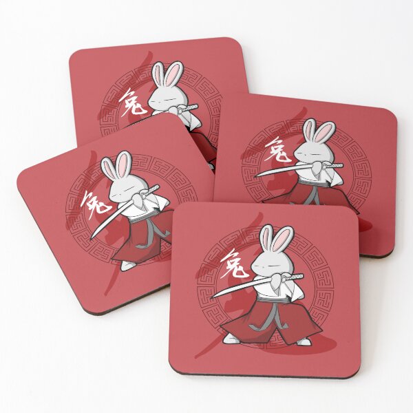 Item preview, Rabbit Samurai practicing kendo with katana designed and sold by The magic  Yellow bus.