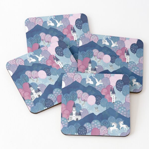 Item preview, Enchanted forest purple blue  designed and sold by adenaJ.