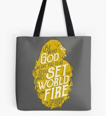 Set the World on Fire - St. Catherine of Siena Tote Bag