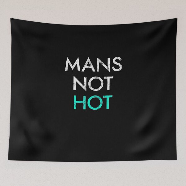 Item preview, Mans Not Hot Vertical - Aqua Distressed designed and sold by Essenti4lgoods.