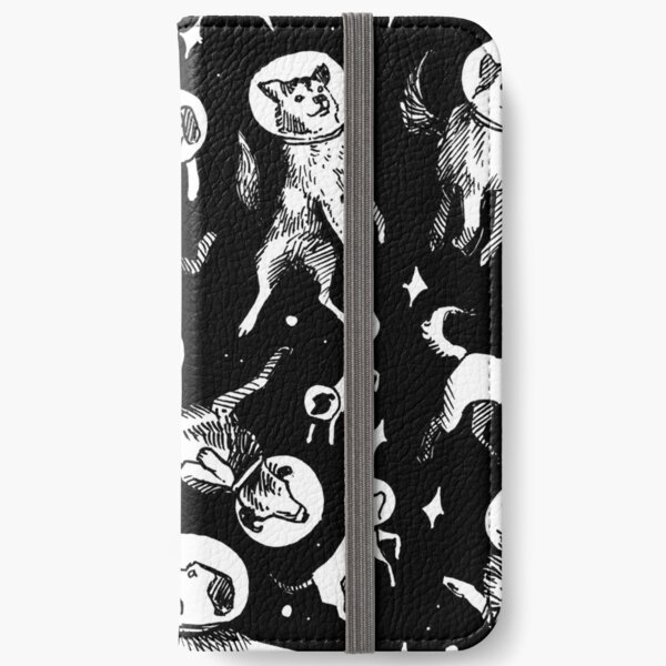 Space dogs (black background) iPhone Wallet