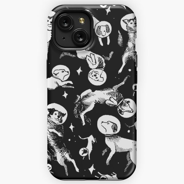 Space dogs (black background) iPhone Tough Case