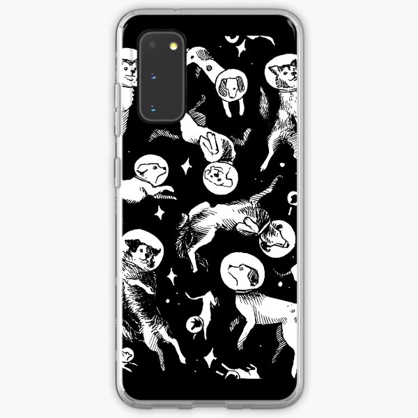 Space dogs (black background) Samsung Galaxy Soft Case