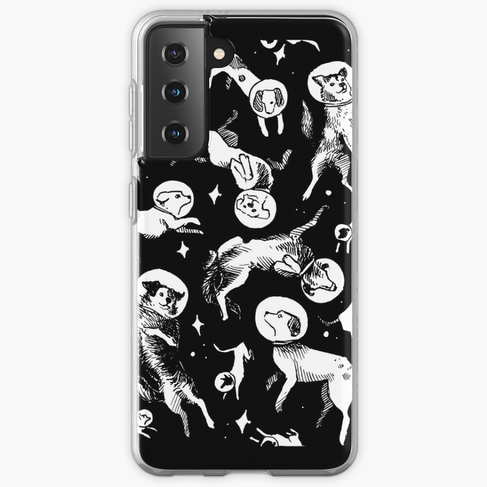 Space dogs (black background) Case & Skin for Samsung Galaxy