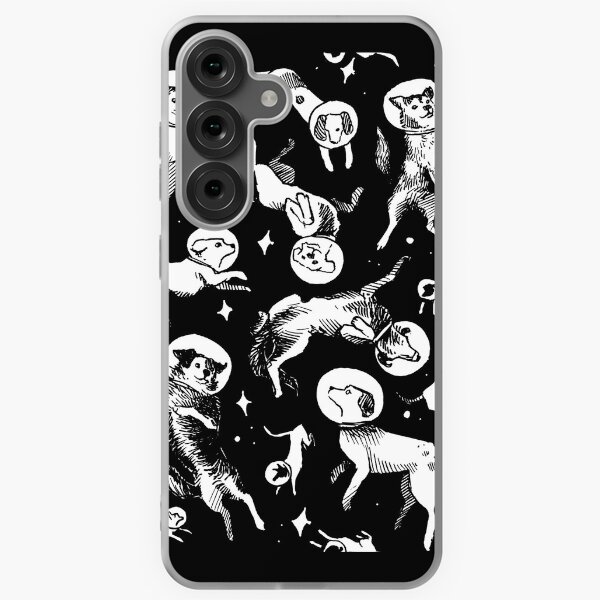 Item preview, Space dogs (black background) designed and sold by celestecia.