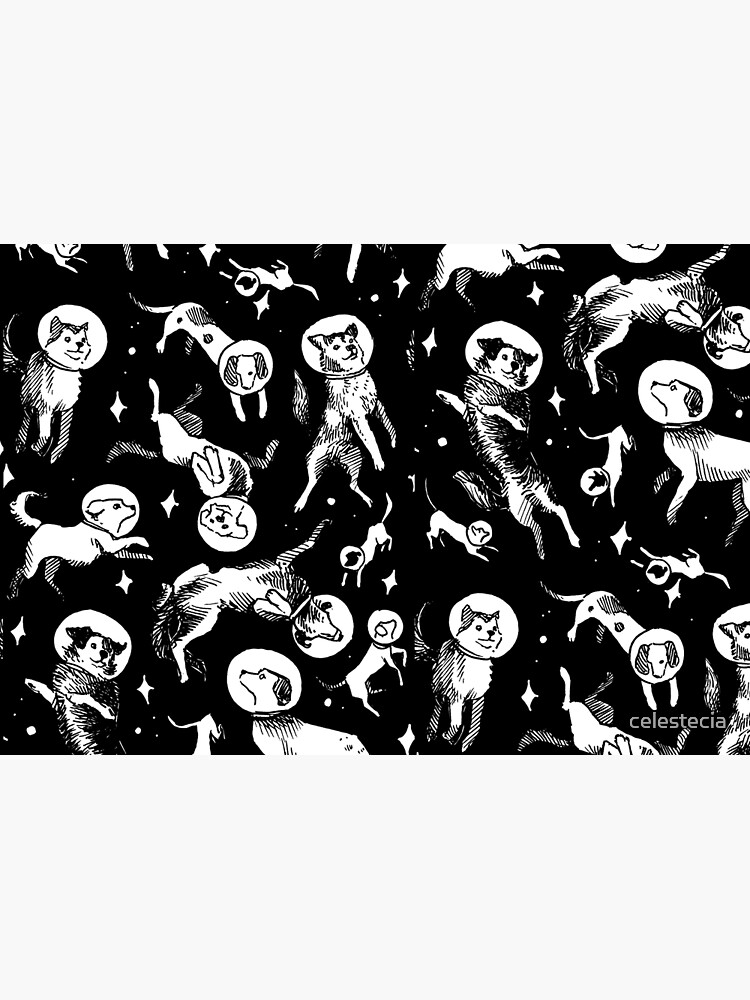 Space dogs (black background) by celestecia