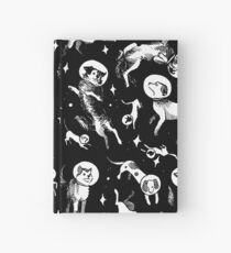 Space dogs (black background) Hardcover Journal