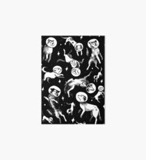 Space dogs (black background) Art Board Print