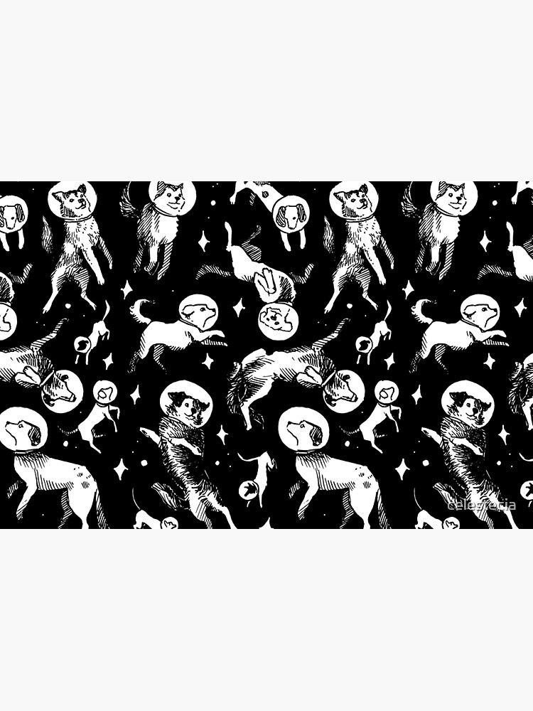 Space dogs (black background) by celestecia