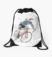I want to ride my bicycle Drawstring Bag