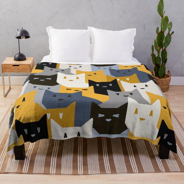 Item preview, Old Cat Lady Crochet - Yellow, Grey Blue designed and sold by TigaTiga.