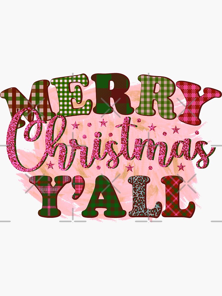 "Merry Christmas y'all A Christmas carol" Sticker for Sale by