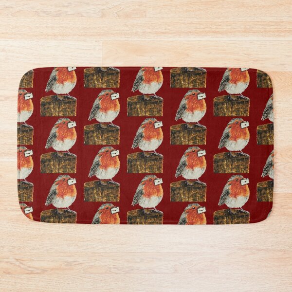 Item preview, Robin Redbreast posting his letters for Christmas  designed and sold by artbysarahallen.