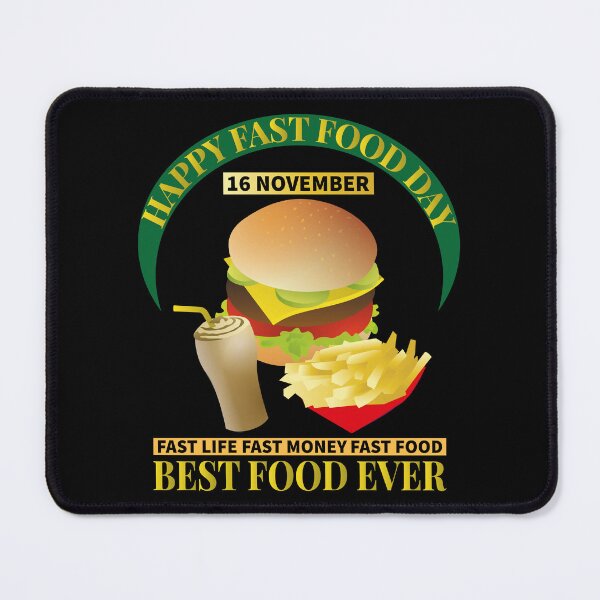 Item preview, HAPPY FAST FOOD DAY 16 NOVEMBER| FUNNY GIFT FOR FUST FOOD LOVERS| FUNNY FAST FOOD designed and sold by al21ex.