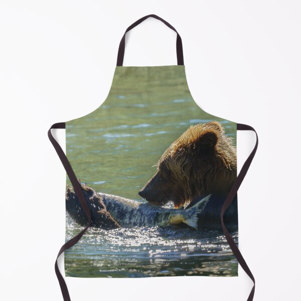 Item preview, Grizzly Bear Caught A Salmon designed and sold by rawshutterbug.